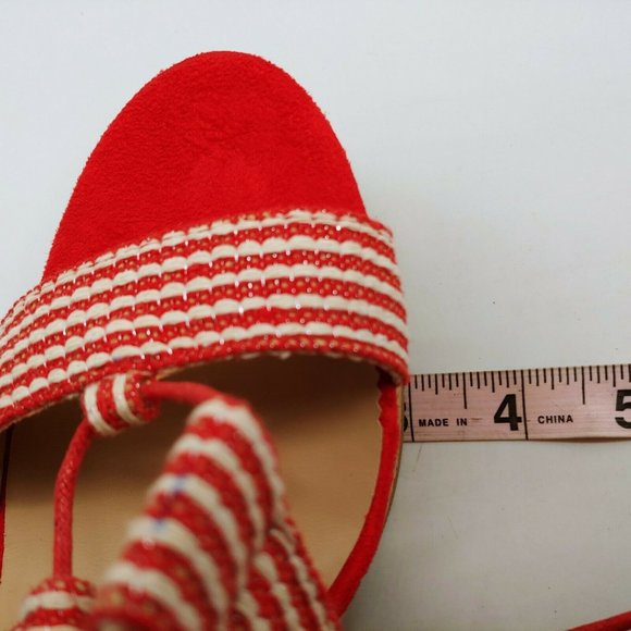 Yoki Nolan 30 Fabric Lace Up High Heel Sandal NEW - Picture 6 of 9